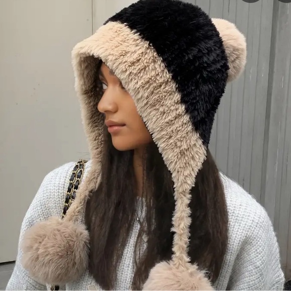 💖❄️Super soft &Cozy Thick Winter Beanie w/Ear Flap Pom-PomWarm & Stretchy⛄️🪵🔥 - Picture 1 of 8